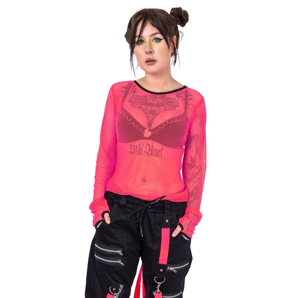 Poizen Industries - Future Lange ärmel top - Rosa